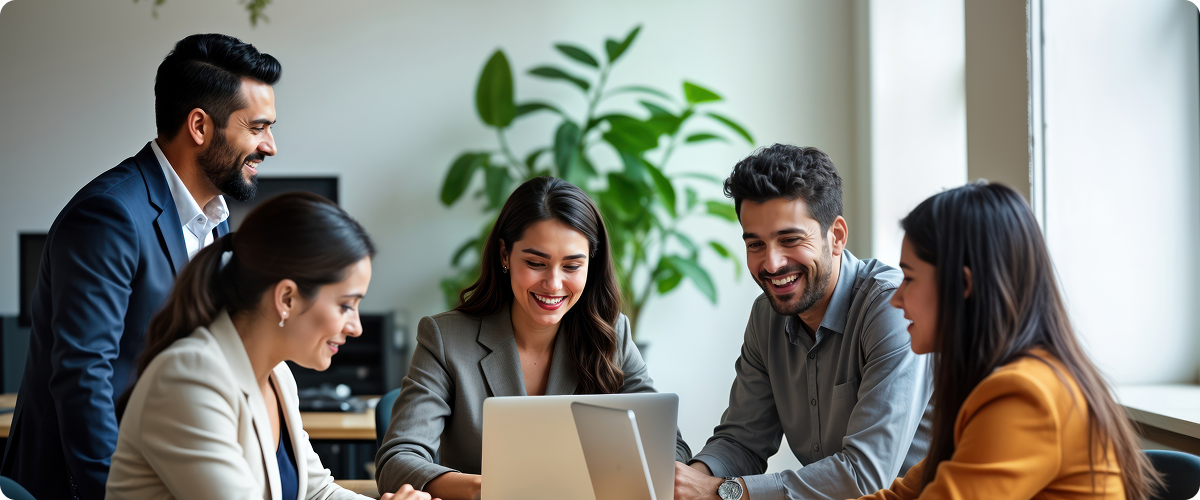 The BizFusionX team working through a client brief